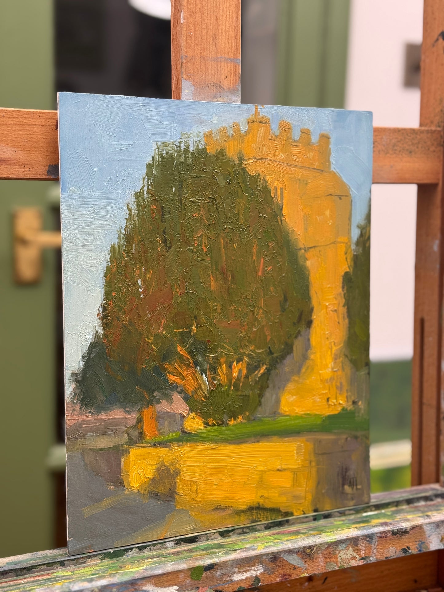 The original artwork as seen from the side.