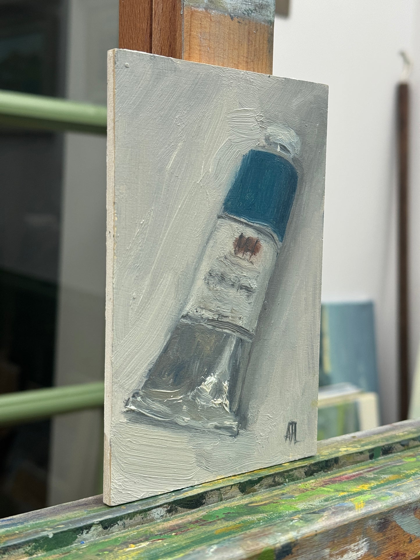 The painting as seen from the side.