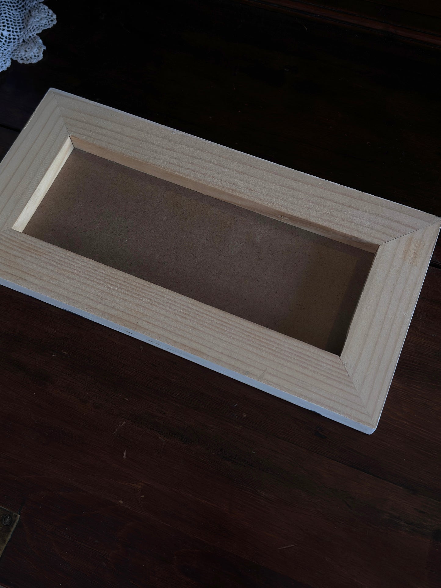 The back of the cradled board painting.