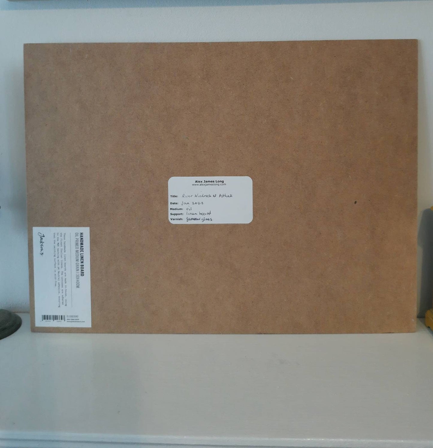 The back of the original painting.