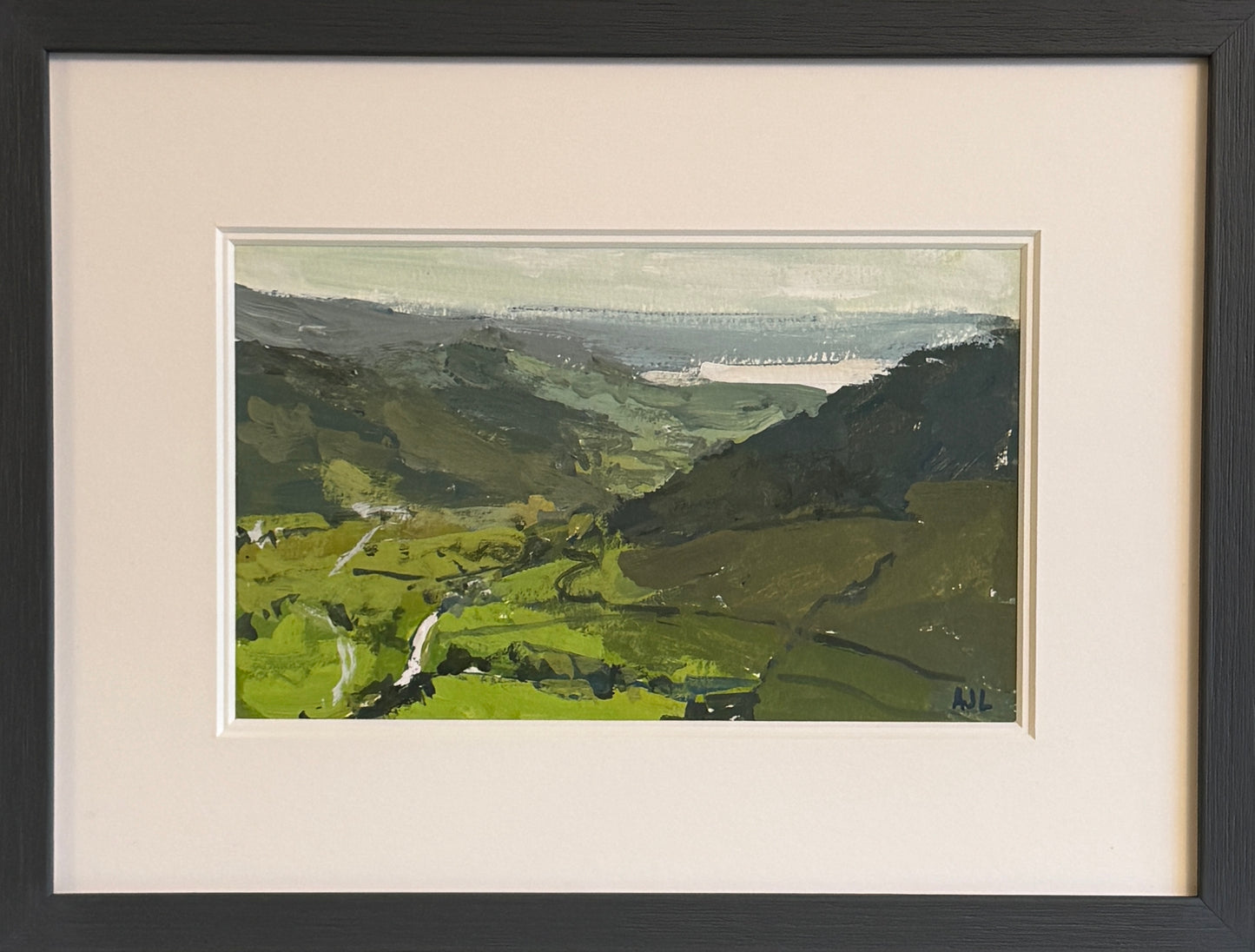 The painting, framed.