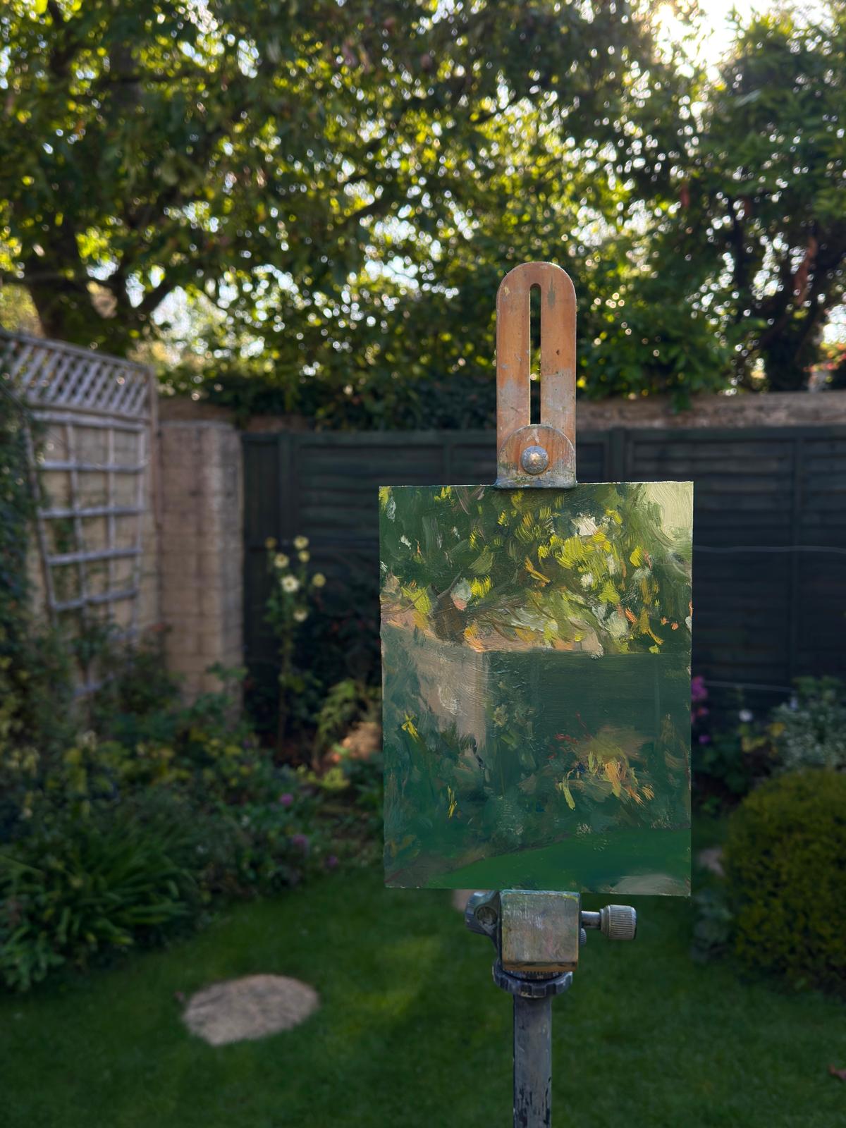The plein air painting in situ.