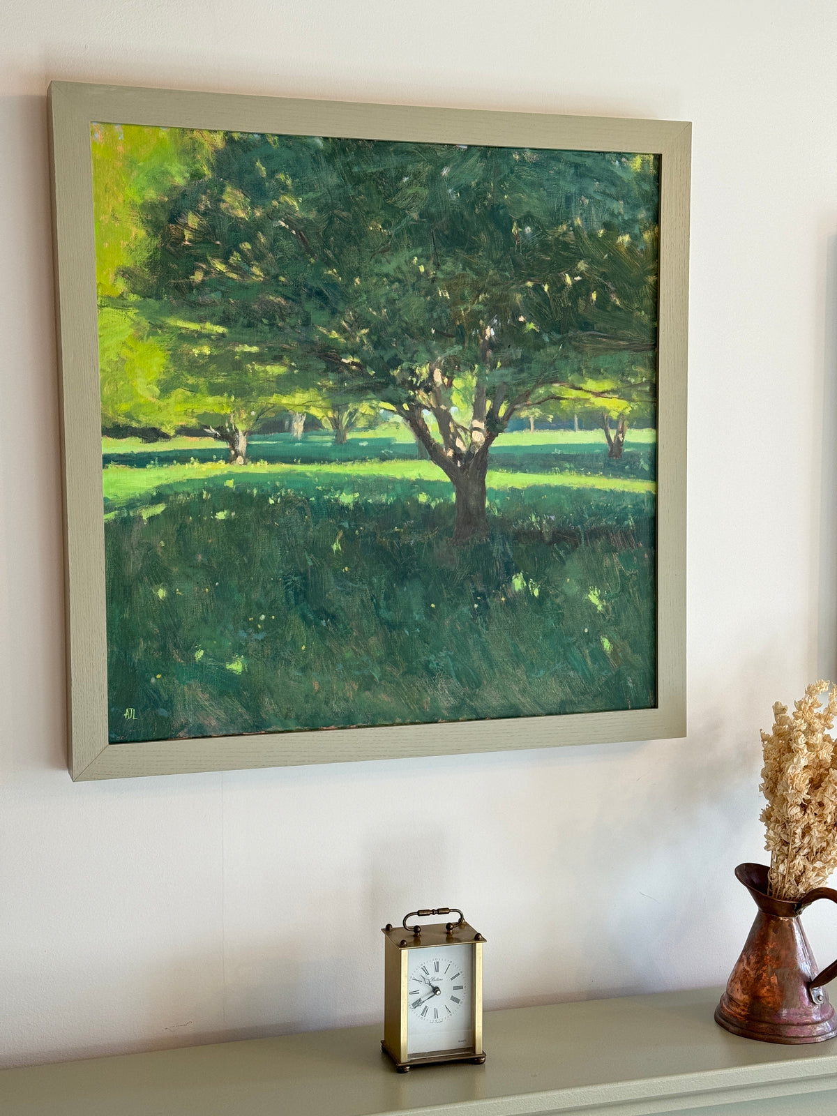 Another view of the hanging painting.