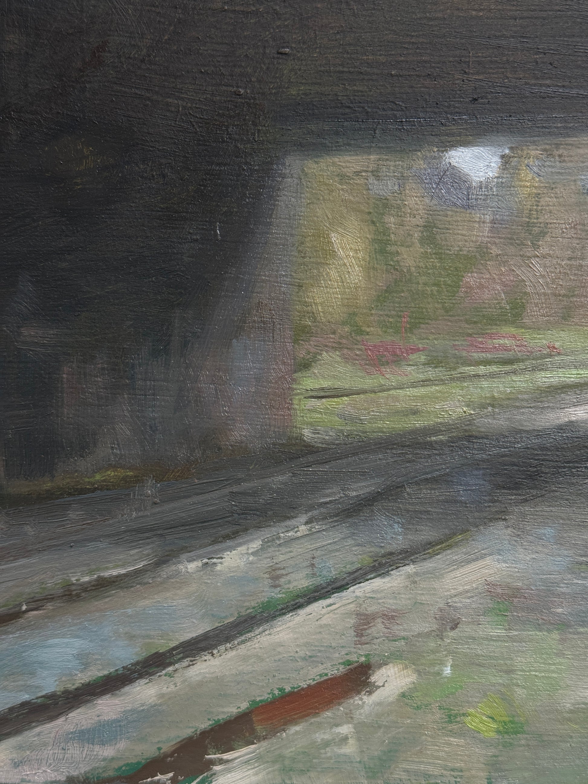 A close up of the painting.