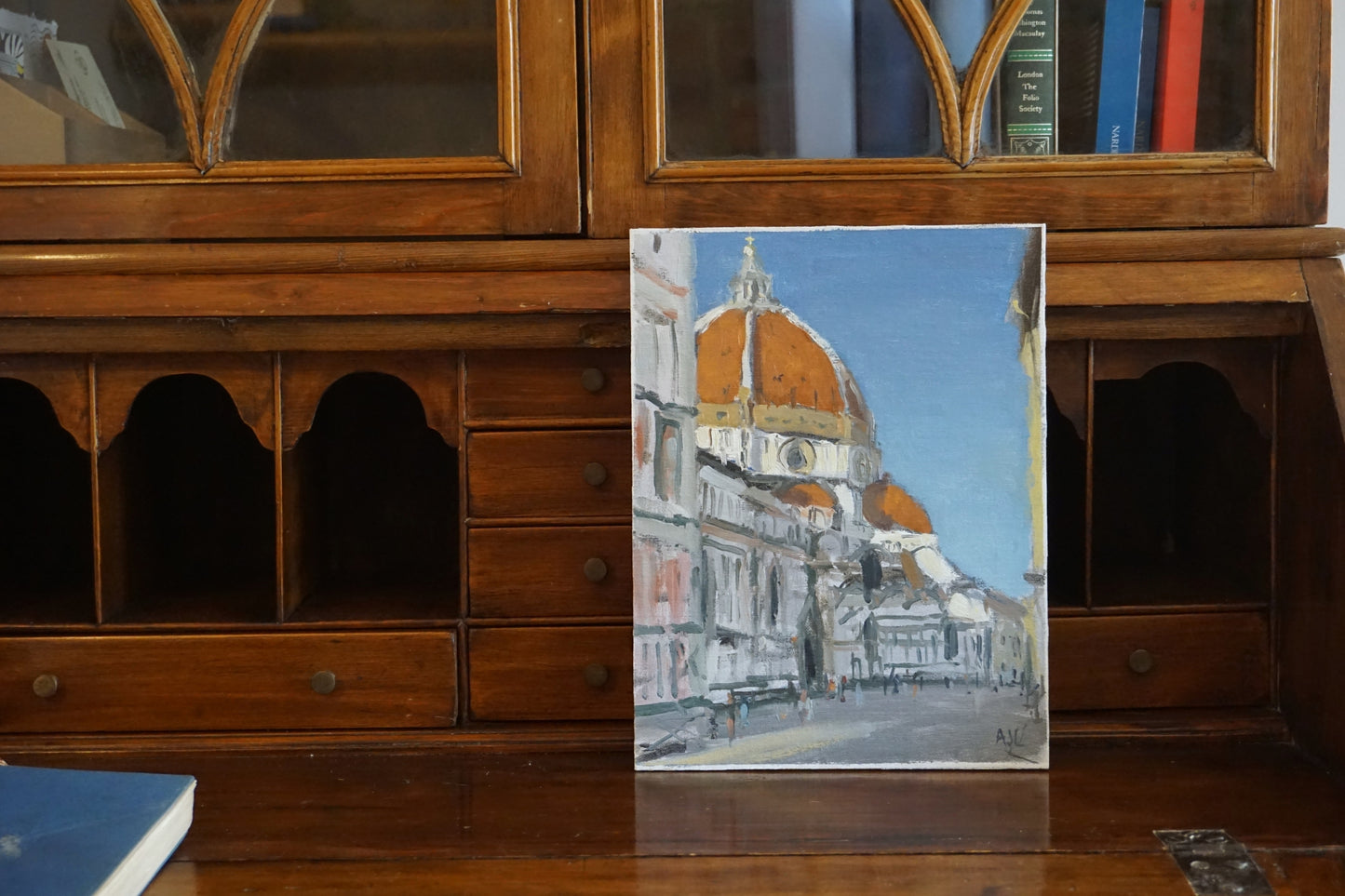Oil painting showing the Duomo in Florence from another angle