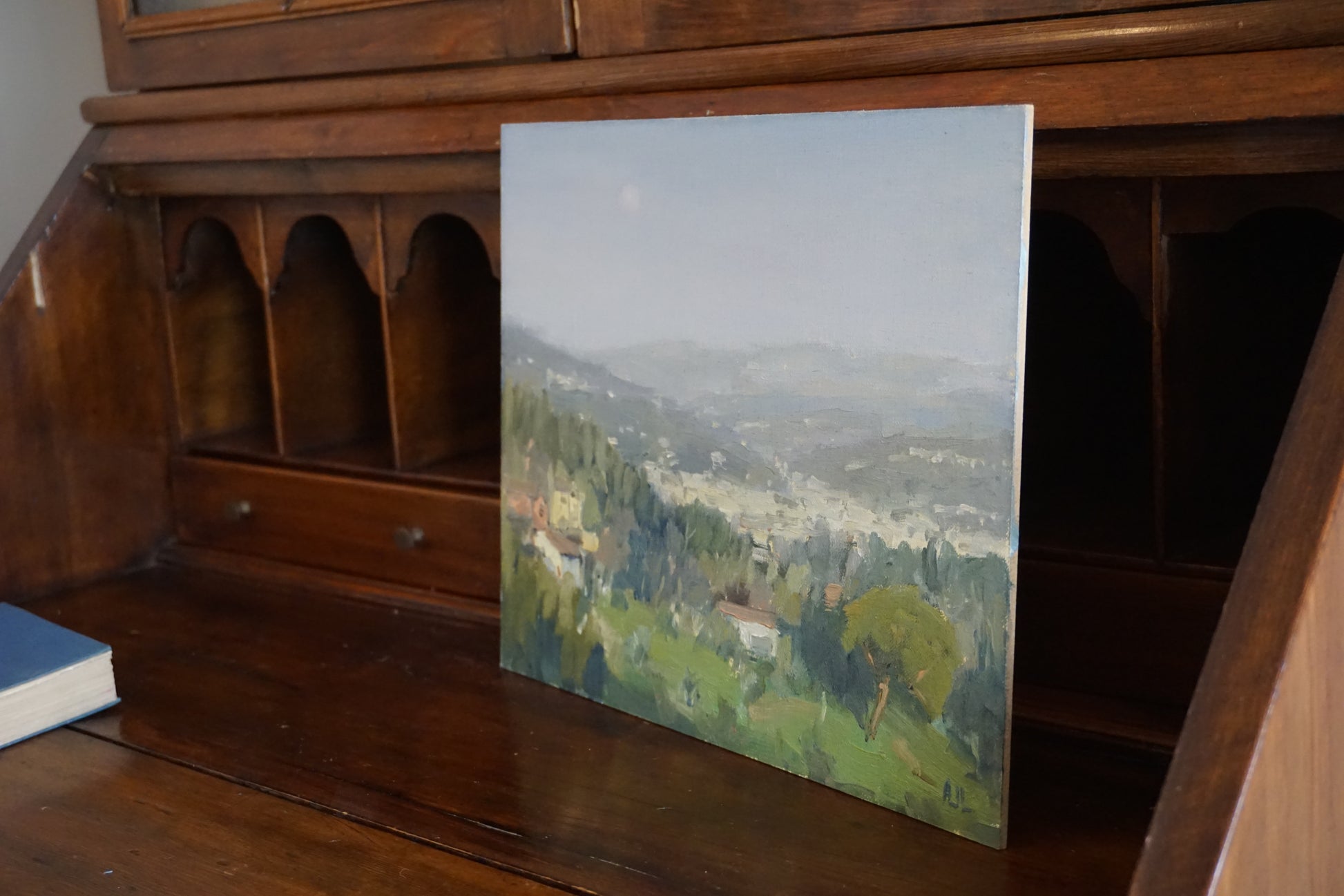 Side view of the painting